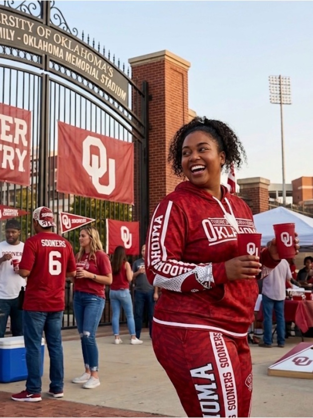 Oklahoma Sooners Crimson Red Pullover Hoodie SxXL leggings size 4XL